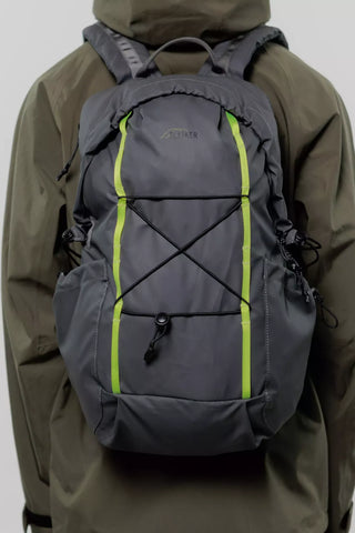 Kiln Hooded Zip Top Backpack |  Gray Neon